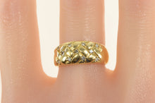 Load image into Gallery viewer, 14K Diamond Inset Woven Braid Design Statement Ring Yellow Gold
