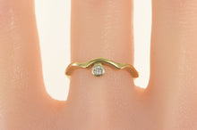 Load image into Gallery viewer, 14K Diamond Scalloped Unique Promise Engagement Ring Yellow Gold