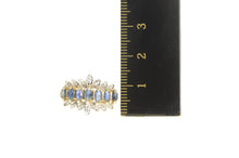 Load image into Gallery viewer, 14K Marquise Sapphire Diamond Ornate Statement Ring Yellow Gold