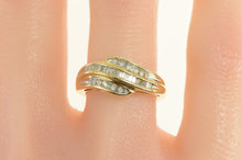 Load image into Gallery viewer, 14K 0.26 Ctw Wavy Diamond Classic Statement Ring Yellow Gold