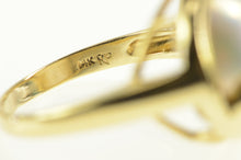 Load image into Gallery viewer, 14K Retro Mabe Pearl Diamond Accent Swirl Ring Yellow Gold