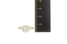 Load image into Gallery viewer, 14K Cushion Aquamarine Diamond Halo Engagement Ring Yellow Gold