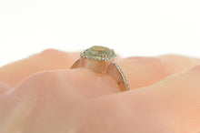 Load image into Gallery viewer, 14K Cushion Aquamarine Diamond Halo Engagement Ring Yellow Gold