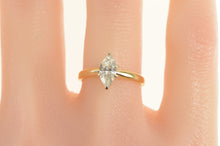 Load image into Gallery viewer, 14K 0.70 Marquise Diamond Solitaire Engagement Ring Yellow Gold