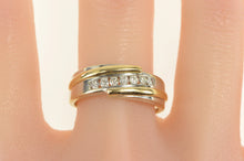 Load image into Gallery viewer, 14K 0.32 Ctw Diamond Two Tone Wedding Band Ring Yellow Gold