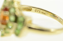 Load image into Gallery viewer, 14K Marquise Citrine Chrome Diopside Halo Ring Yellow Gold