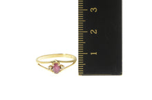 Load image into Gallery viewer, 14K Natural Ruby Diamond Accent Classic Ring Yellow Gold