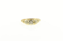 Load image into Gallery viewer, 14K 1940&#39;s Diamond Heart Accent Classic Promise Ring Yellow Gold