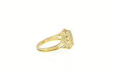 Load image into Gallery viewer, 10K Oval Ornate Filigree Statement Childs Ring Yellow Gold