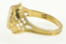 Load image into Gallery viewer, 10K Oval Ornate Filigree Statement Childs Ring Yellow Gold