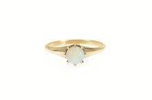 Load image into Gallery viewer, 14K Victorian Ornate Opal Classic Engagement Ring Yellow Gold