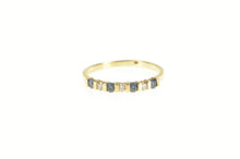 Load image into Gallery viewer, 10K Sapphire Diamond Classic Wedding Band Ring Yellow Gold