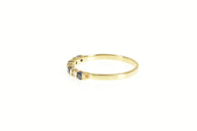 Load image into Gallery viewer, 10K Sapphire Diamond Classic Wedding Band Ring Yellow Gold