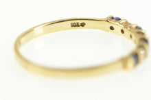 Load image into Gallery viewer, 10K Sapphire Diamond Classic Wedding Band Ring Yellow Gold