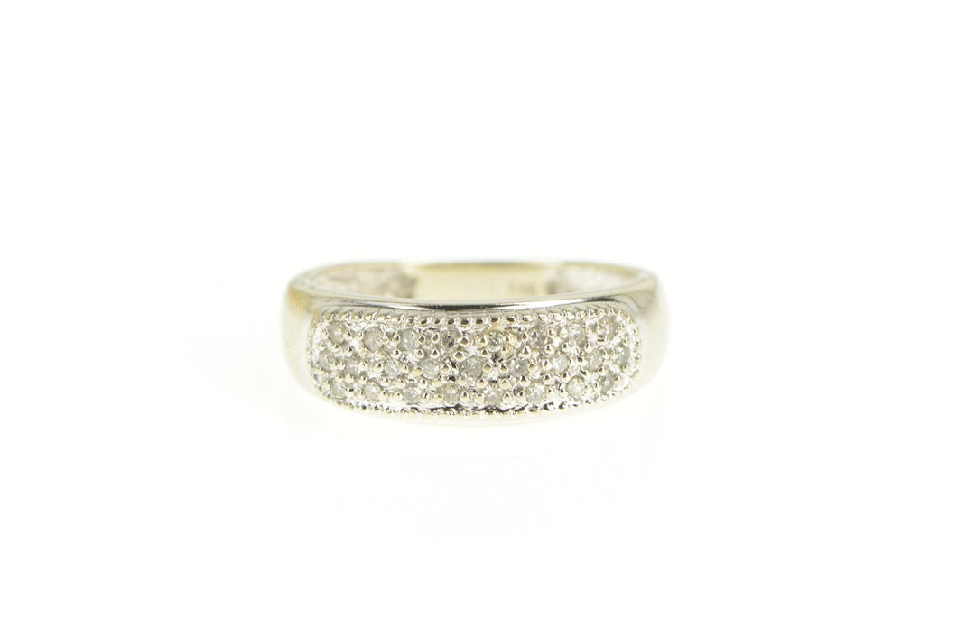 14K 0.25 Ctw Pave Diamond Encrusted Band Ring White Gold