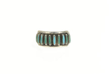 Load image into Gallery viewer, Sterling Silver Native American Navajo Turquoise Inset Band Ring