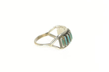 Load image into Gallery viewer, Sterling Silver Native American Navajo Turquoise Inset Band Ring