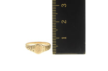 Load image into Gallery viewer, 14K Victorian Ornate A Monogram Initial Name Child&#39;s Ring Yellow Gold