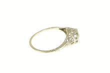 Load image into Gallery viewer, 14K Art Deco Filigree Diamond Promise Engagement Ring White Gold