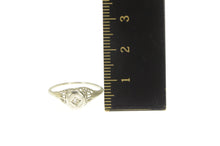 Load image into Gallery viewer, 14K Art Deco Filigree Diamond Promise Engagement Ring White Gold