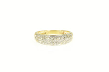 Load image into Gallery viewer, 14K Pave Diamond Encrusted Statement Band Ring Yellow Gold