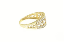 Load image into Gallery viewer, 14K Graduated Princess Cubic Zirconia Statement Ring Yellow Gold