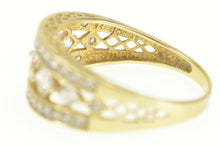 Load image into Gallery viewer, 14K Graduated Princess Cubic Zirconia Statement Ring Yellow Gold