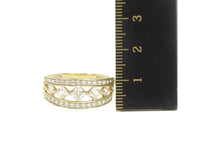 Load image into Gallery viewer, 14K Graduated Princess Cubic Zirconia Statement Ring Yellow Gold