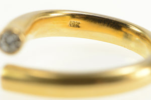 18K 0.25 Ctw Diamond Geometric Bypass Wrap Ring Yellow Gold