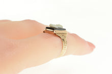 Load image into Gallery viewer, 10K Victorian Etched Onyx Carved Cameo Child&#39;s Ring Yellow Gold
