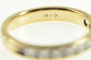 14K 1.00 Ctw Diamond Classic Wedding Band Ring Yellow Gold