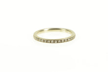 Load image into Gallery viewer, 14K Diamond Channel Stackable Wedding Band Ring White Gold
