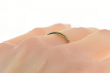 Load image into Gallery viewer, 14K Diamond Channel Stackable Wedding Band Ring White Gold