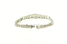 Load image into Gallery viewer, Platinum 2.39 Ctw Art Deco VS Diamond Encrusted Tennis Bracelet 7.75&quot;