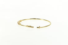 Load image into Gallery viewer, 14K 0.75 Ctw Ruby Diamond Inset Oval Bangle Bracelet 7&quot; Yellow Gold