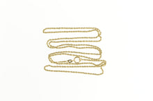 Load image into Gallery viewer, 10K 1.2mm Rope Woven Twist Link Classic Chain Necklace 24&quot; Yellow Gold