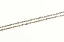 Load image into Gallery viewer, 14K 1.6mm Rope Chain Rolling Woven Twist Link Necklace 17.75&quot; White Gold