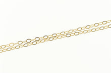 Load image into Gallery viewer, 14K 1.6mm Oval Chain Flat Cable Simple Link Necklace 17.75&quot; Yellow Gold