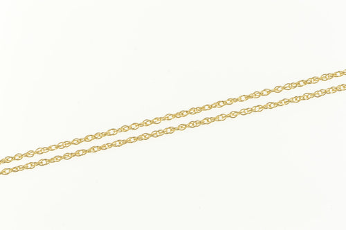14K 0.8mm Rolling Chain Spiral Twist Link Necklace 18