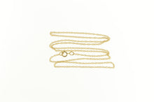 Load image into Gallery viewer, 14K 0.8mm Rolling Chain Spiral Twist Link Necklace 18&quot; Yellow Gold
