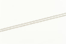 Load image into Gallery viewer, 10K Classic Simple Rolling Twist Link Chain Necklace 17.75&quot; White Gold