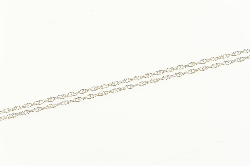 10K Classic Simple Rolling Twist Link Chain Necklace 17.75