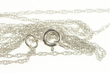 Load image into Gallery viewer, 10K Classic Simple Rolling Twist Link Chain Necklace 17.75&quot; White Gold