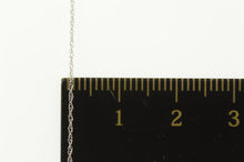 Load image into Gallery viewer, 10K Classic Simple Rolling Twist Link Chain Necklace 17.75&quot; White Gold