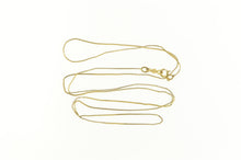 Load image into Gallery viewer, 10K 0.6mm Square Chain Box Classic Simple Link Necklace 19.75&quot; Yellow Gold