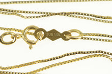 Load image into Gallery viewer, 10K 0.6mm Square Chain Box Classic Simple Link Necklace 19.75&quot; Yellow Gold