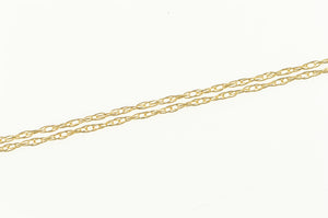 14K 1.0mm Rolling Cable Link Twist Chain Necklace 18.25" Yellow Gold
