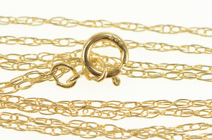 14K 1.0mm Rolling Cable Link Twist Chain Necklace 18.25" Yellow Gold