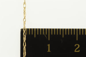 14K 1.0mm Rolling Cable Link Twist Chain Necklace 18.25" Yellow Gold