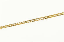 Load image into Gallery viewer, 10K 0.6mm Box Link Classic Simple Square Chain Necklace 17.75&quot; Yellow Gold